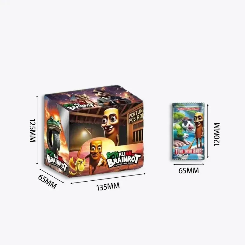 Tralalero Tralala 카드 세트 어린이 만화 Tungtung Sahur Brainrot 애니메이션 캐릭터 컬렉션 카드 플래시 카드 어린이 장난감 선물