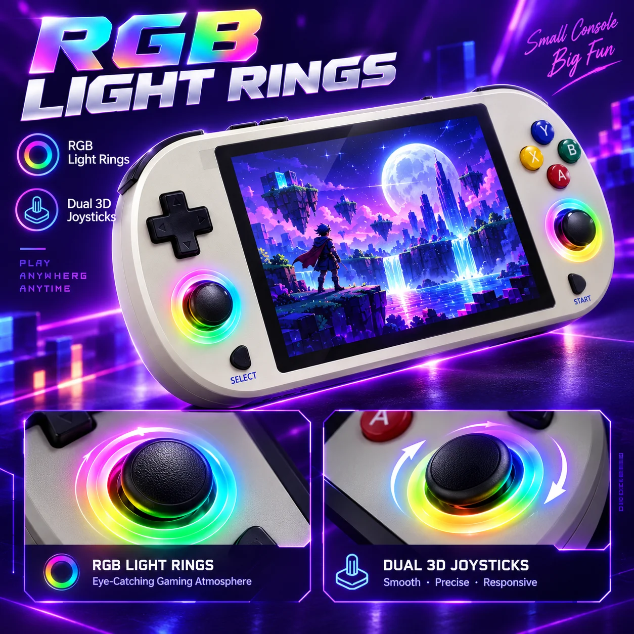 New 128GB M22 Pro Portable Pocket Retro Handheld Video Game Console 5.0 Inch IPS Screen 1920*1080 Display Support LINUX Emelec