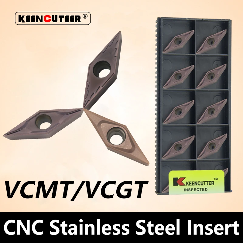 Stainless Steel Blade VCMT/VCGT VCMT11/16 VCGT11/16 YZ15TF Carbide Insert for SVJCR/L External Turning Tool Cutter CNC Lathe