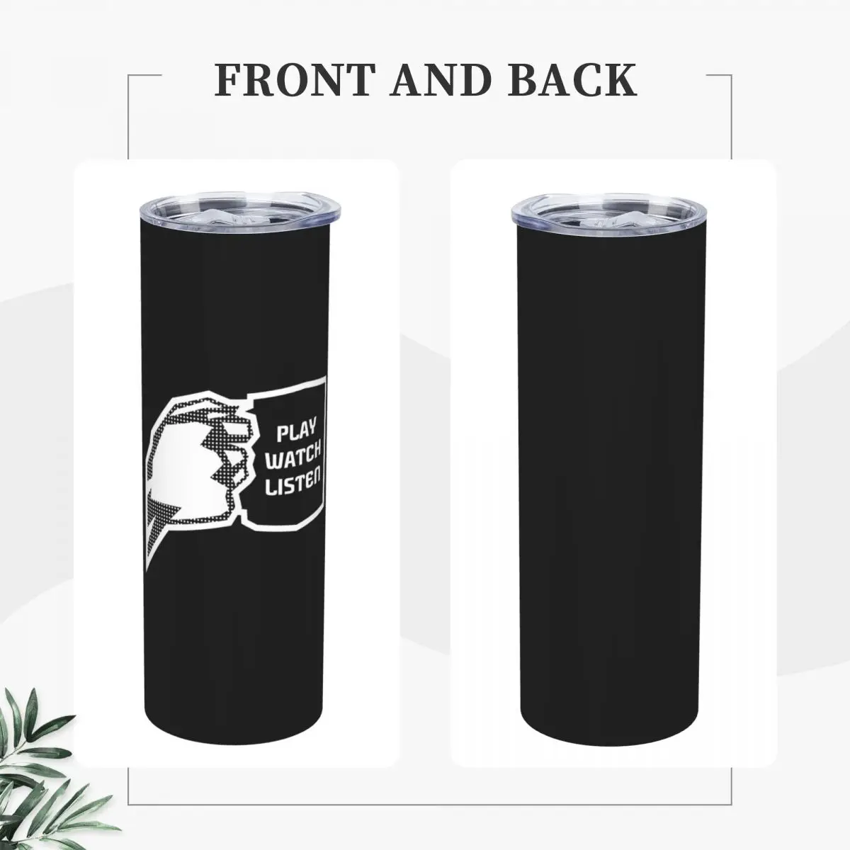Play Watch Coffee Stainless Steel Tumbler Vacuum Insulated Mugs Thermal Cold Cups Straws With Lid 20oz