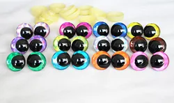 10pairs NEW DESIGN 12mm 14 16 18 20 25 30mm 35mm  New 3D comical round  glitter toy  eyes  doll pupil eyes with hard washer -D12