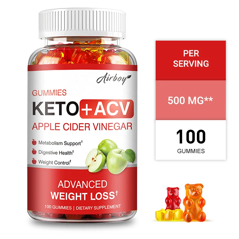 KETO + ACV Gummies - Improve Digestion, Metabolism, Weight Management, Body Shaping, Relieve Bloating, Cleanse Intestines