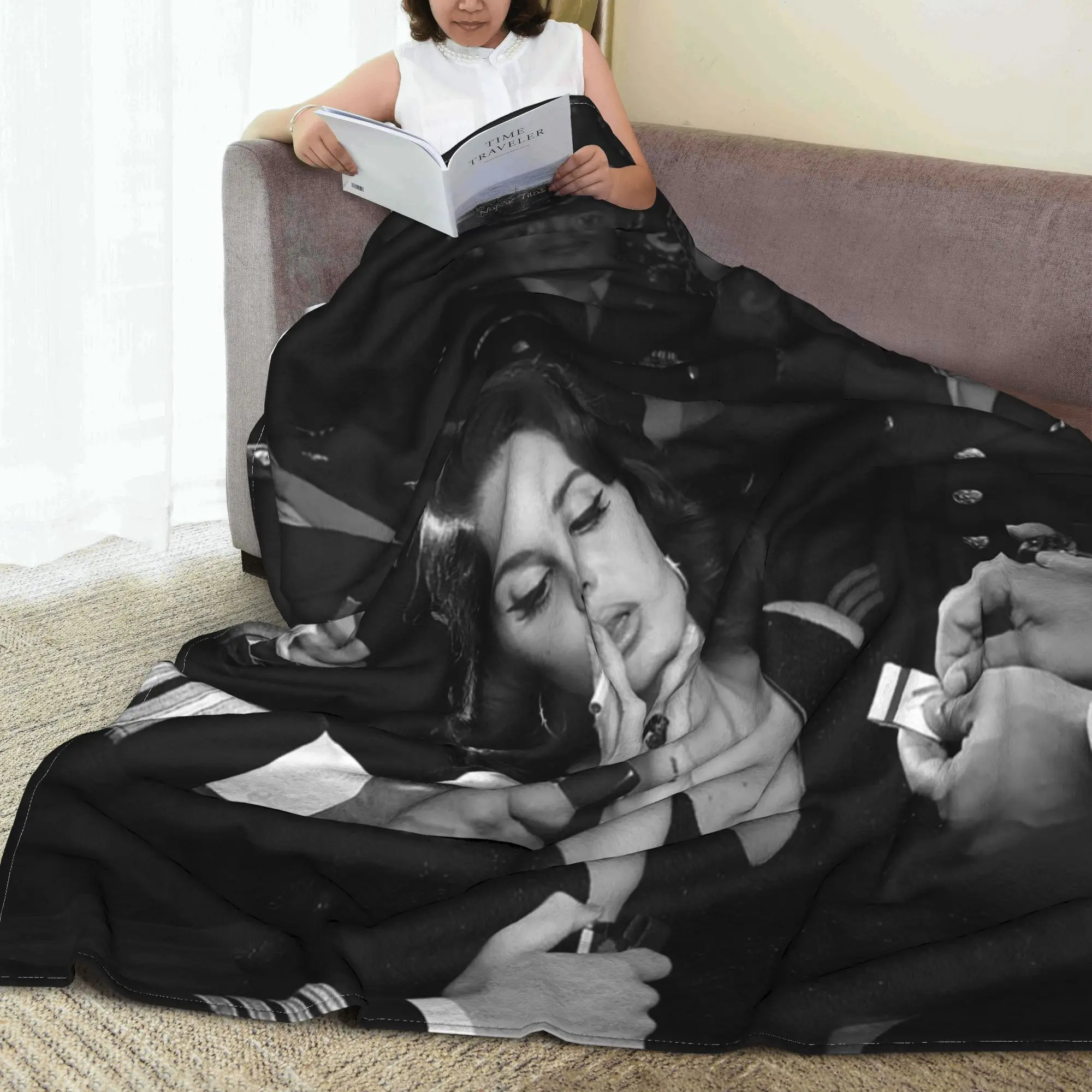 Lana Del Rey God Jesus Blankets Breathable Flannel Sofa Throw Blanket for Home Bedroom Travel Throws Bedspread Quilt