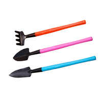 3Pcs Gardening Tools Set Gardening Shovel Small Garden Rake and Hand Trowel Mini Indoor Colorful Garden Tools for House Plants