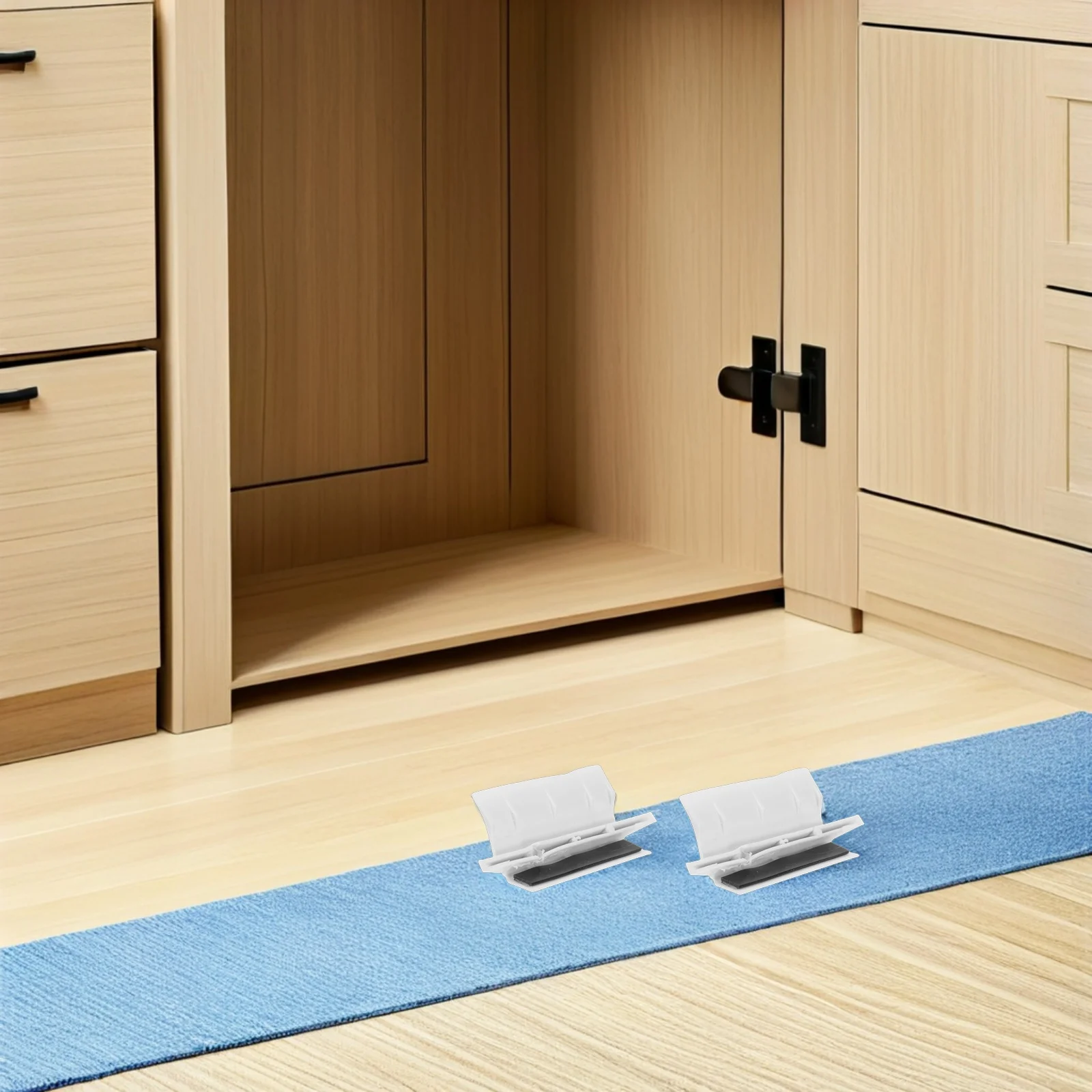 

4pcs Sliding Door Wheel Adjustment Tool Wardrobe Roller Guide Block Closet Wheel Change Aid Cabinet Door Installation Helper -