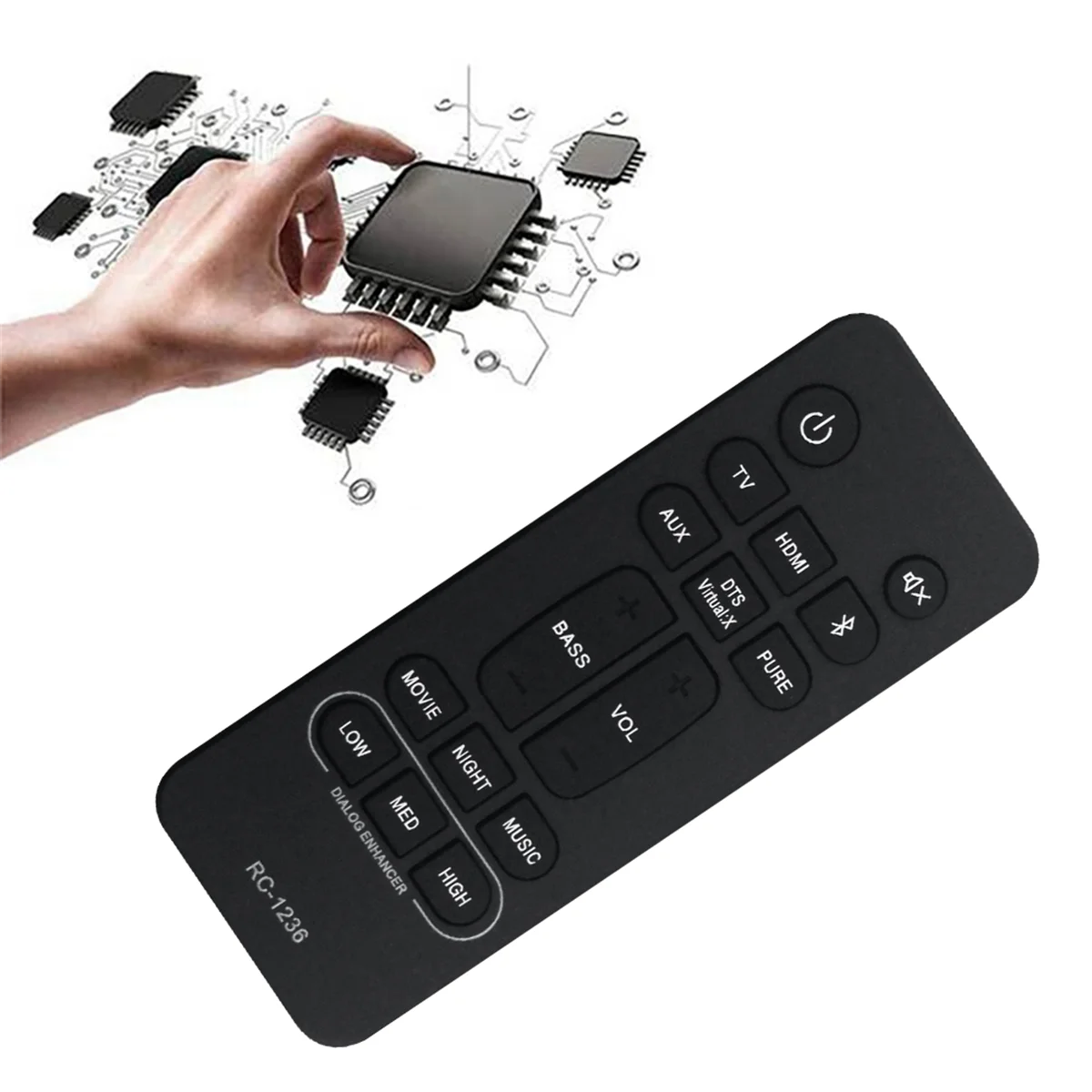 MAHA reemplazar RC-1236 Control remoto para Denon sistema de barra de sonido de cine en casa RC1236 DHT-S216 DHTS216 DHT-S216H DHTS216H