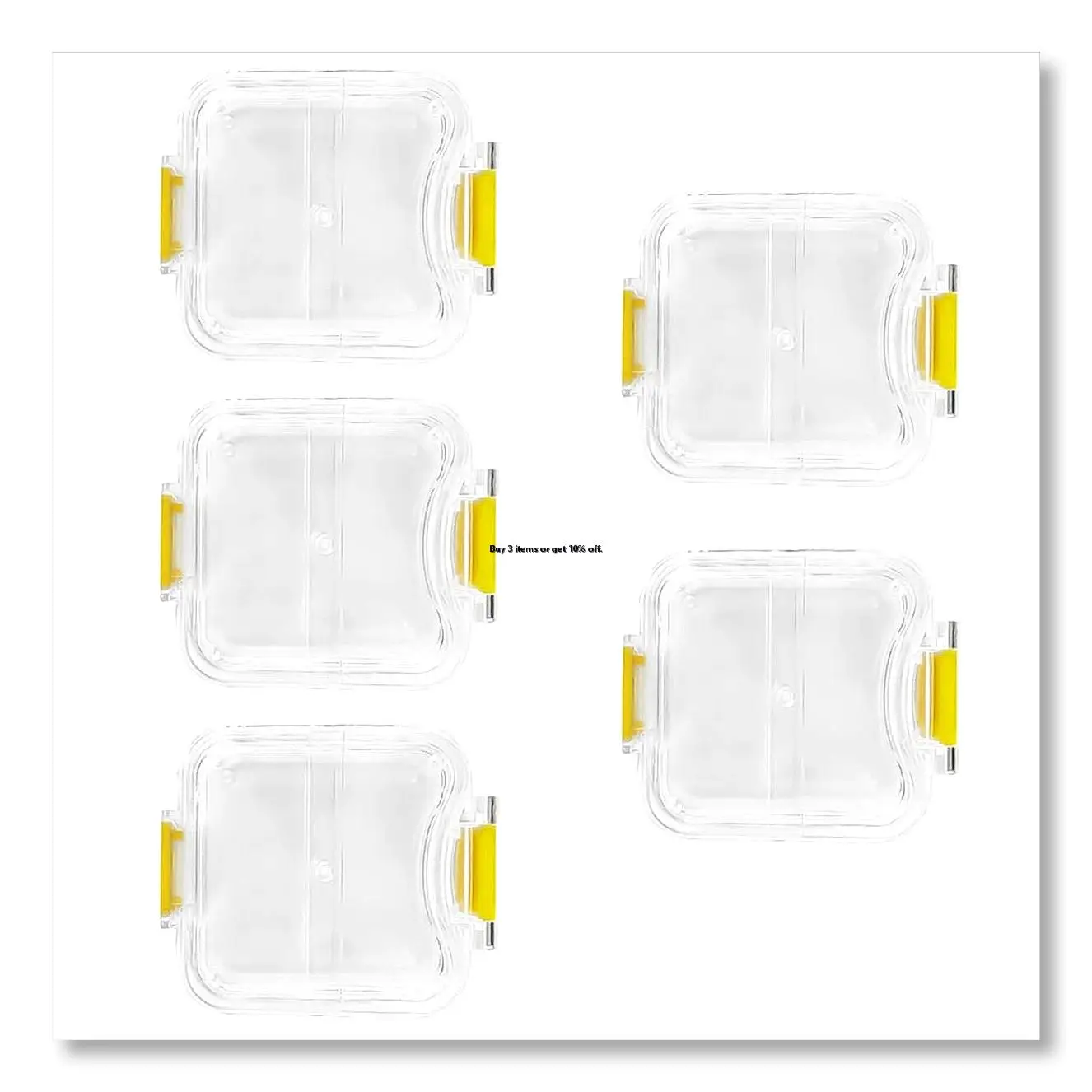 ●Dental Pillow Crown Box, 5Pcs Transparent Membrane Film Showcase Tooth Boxes Dental Crown and Bridge Box