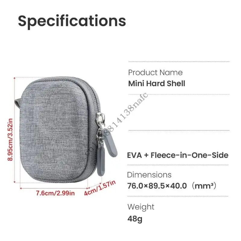 594F حقيبة ملحقات الكاميرا EVA المقاومة للصدمات، حقيبة تنظيم السفر المحمولة لكاميرات الحركة والأدوات الصغيرة #6