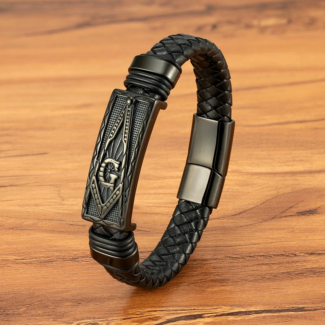 XQNI New Design G Shaped Bracelets 3 Colors Stainless Steel Weave Magnetic Buckle Rope Jewelry Accessories Gift Men Dropshipping