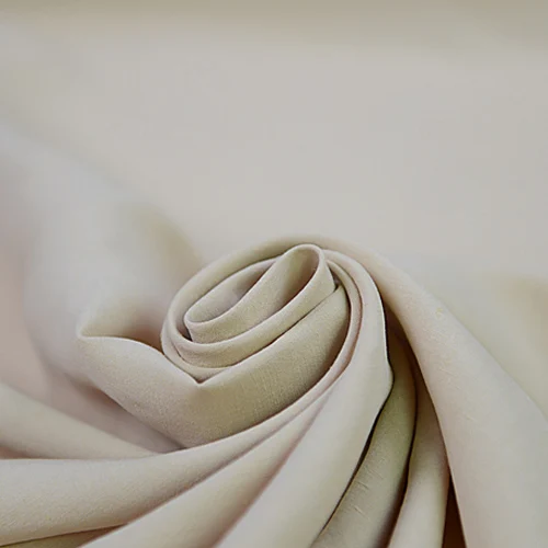 Beige silk blending linen fabric silk linen blended fabric 36momme 45\