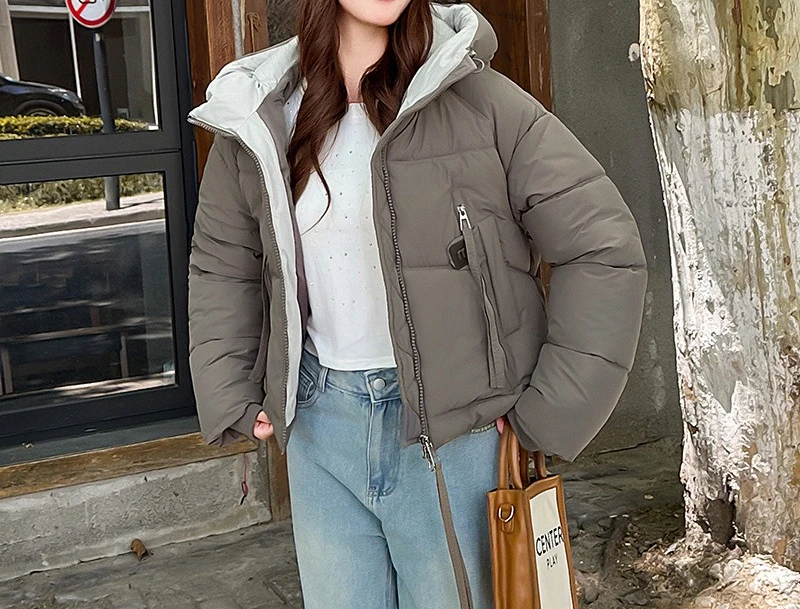 Autumn and Winter 2025 New Loose Thick Short Down Cotton Jacket Women's Zipper Breadm Coat