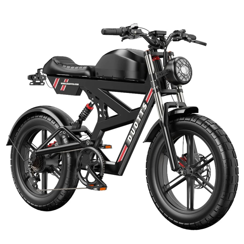 DUOTTS F20 Electric Bike, 750W Motor, 52V 27Ah Battery, 20*4.0 Inch Fat Tires, 50km/h Max Speed, Full Suspension, Disc Brakes