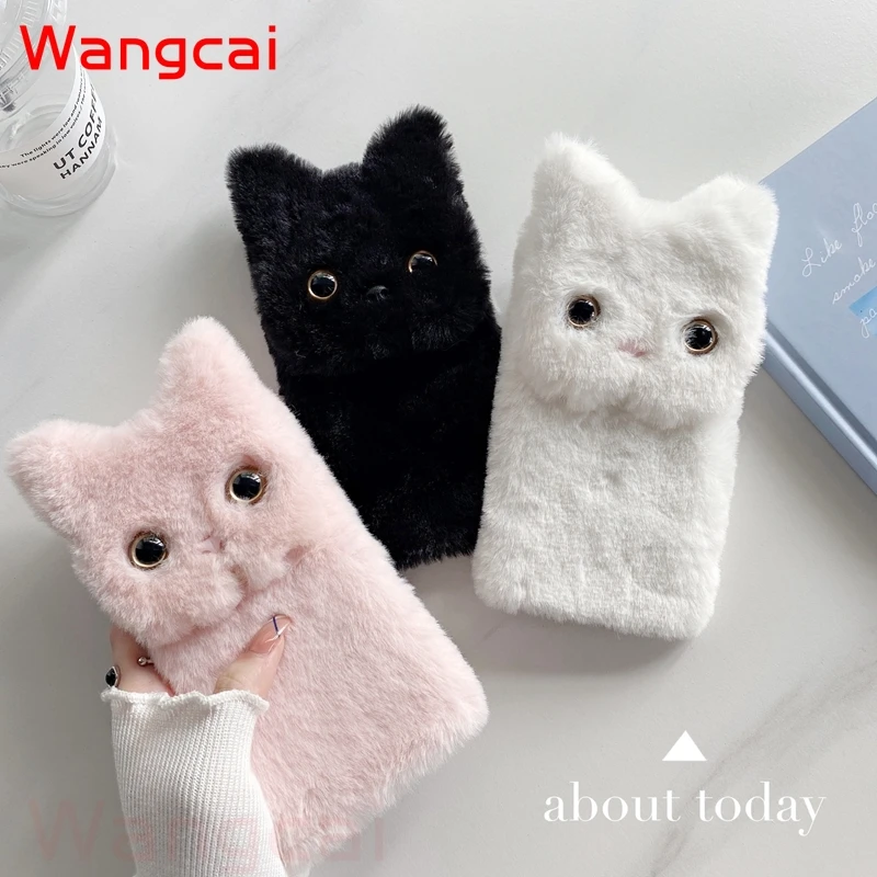 

Cute Cat Ears Phone Case For LG Stylo 7 6 K92 K52 K62 K42 Plus K61 K51 K51S K41S K50S K40S Q61 Q52 Q51 Plush Back Cover