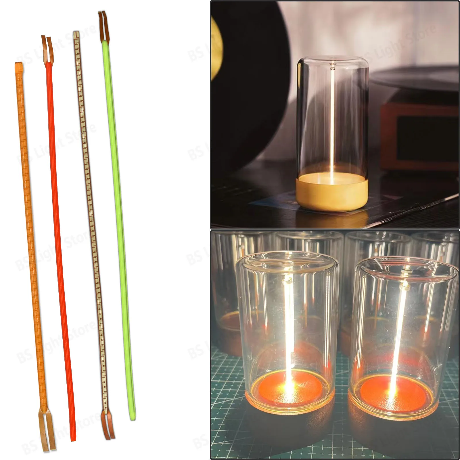 A Set ledsflexible filament 110mm 3v cob Red Green Blue 2700K Parts LED Lamp Bead Accessories Positive DIY Atmosphere Lamp white