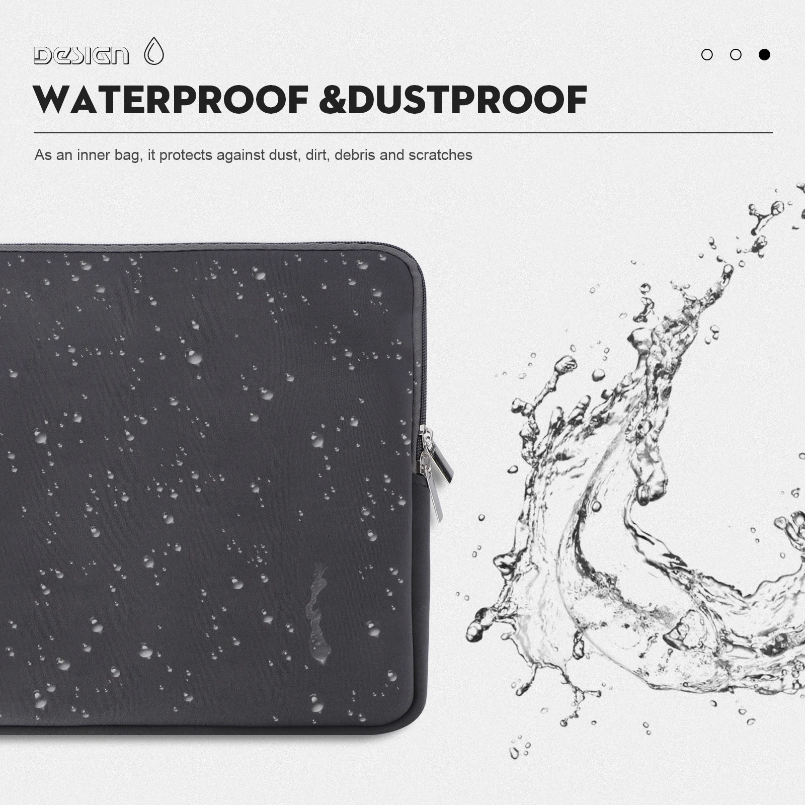 

Чехол для ноутбука Air, 13-дюймовый чехол для ПК, серый, дышащий, с защитой от царапин, две прочные молнии, стильный