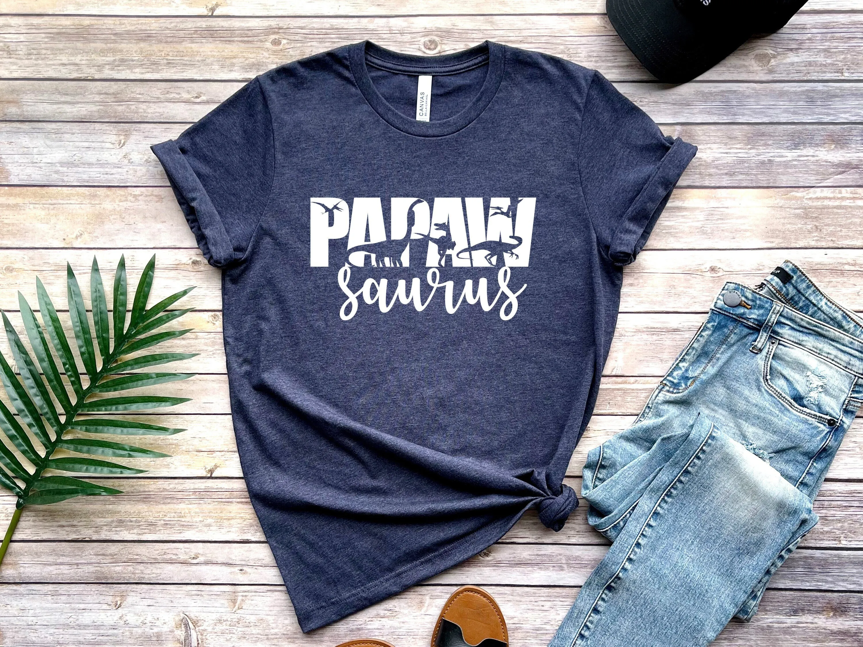 Papaw Saurus T Shirt Funny Grandpa Papa Grandfather s