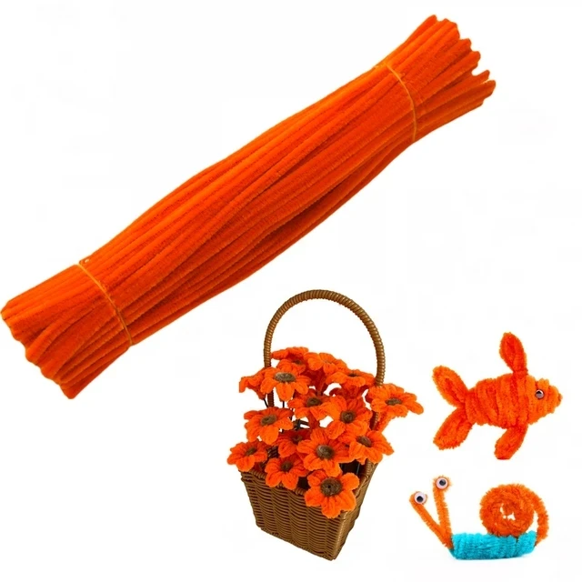 100 Stuks Twist Bar Chenille Stelen Aambeeld Draad Ambachtelijke Pijp Speelgoed Diy Strips Creatief Hobby Handgemaakt Materiaal Voor Diy Ambachtelijke Benodigdheden