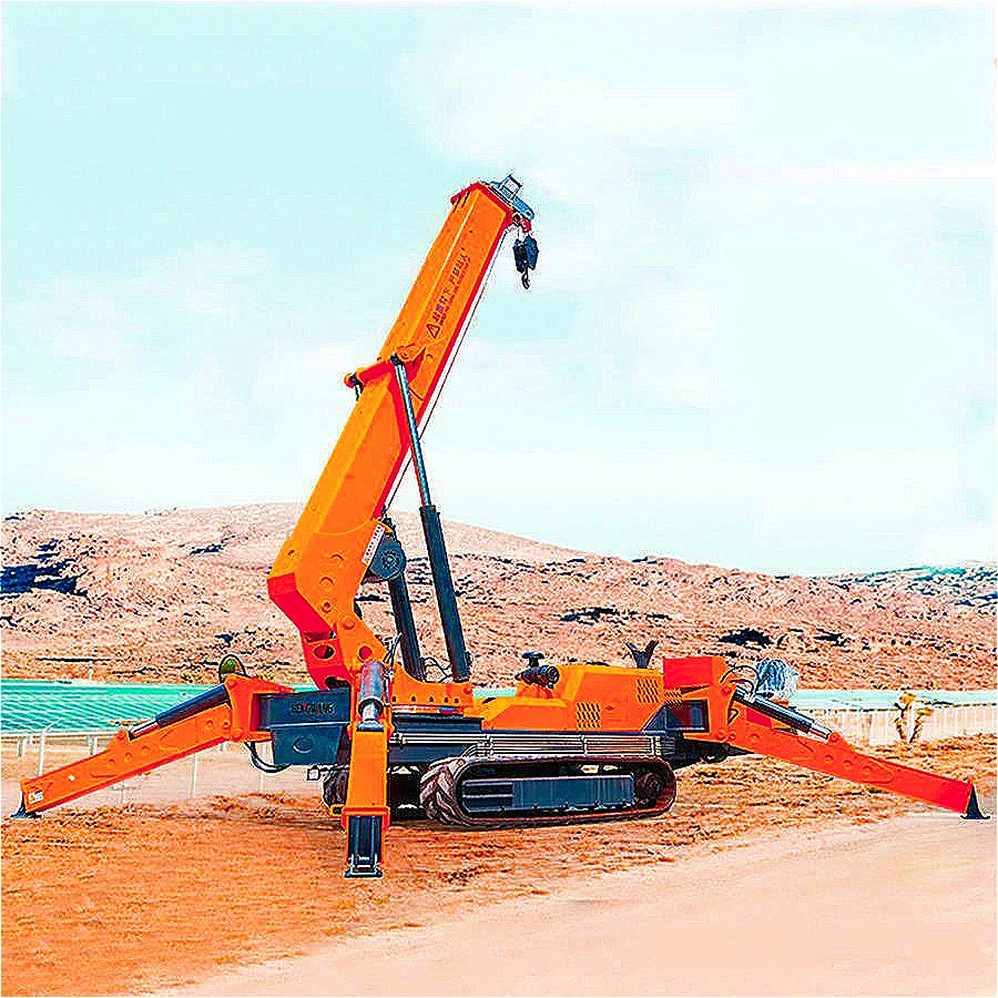 Lifitng Platform Spider Crane 3 Tons Crawler Spider Crane Long Arm Fly Jib Telescopic Crawler Spider Crane Lift for Bulgaria