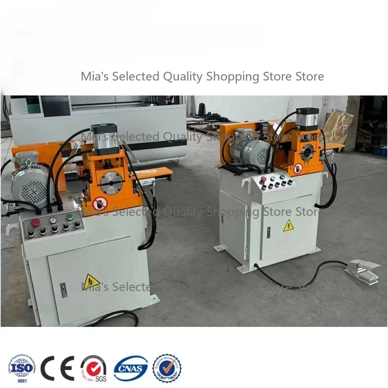 GD-80 Semi-Automatic Solid Pipe Hydraulic Servo Metal Pipe Stick Double Head Tube Pipe Chamfering Machine