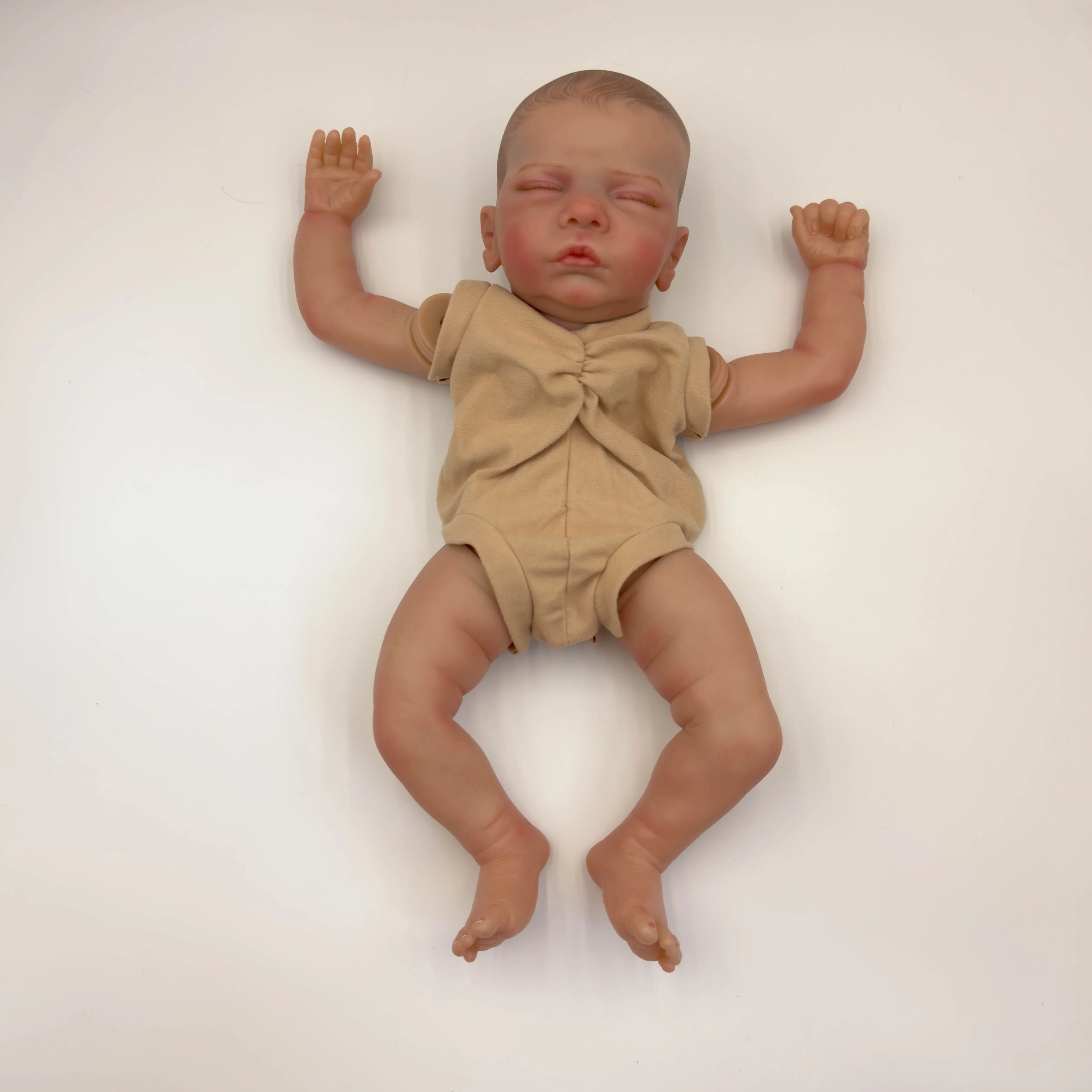 NPK 18inch Romy Baby Lifelike Reborn Doll Parts with 3D Painted Visible Veins Includes Cloth Body for Collectors