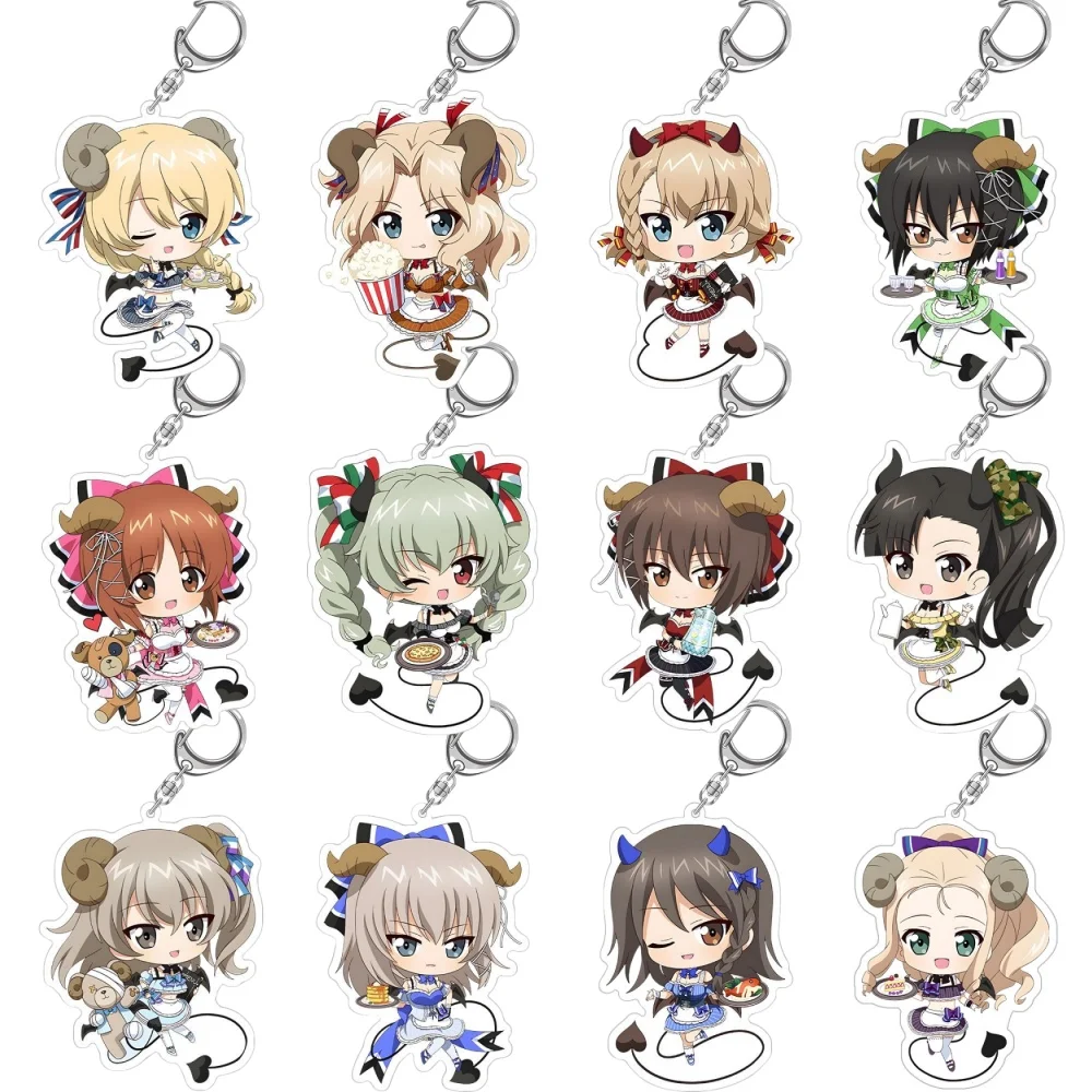 Loen аниме периферийный магазин Girls und Panzer Mary Alice Shimada Mika Kinuyo Nishi Maho Nishizumi акриловый брелок-подвеска Декор