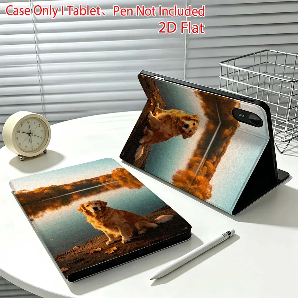 Golden Retriever Art Fashion For Xiaomi Poco Redmi Pad 8 2 4 C1 6 6S 7 7S SE 9.7 14 11 11.2 Inch Pen Tray Tablet Case