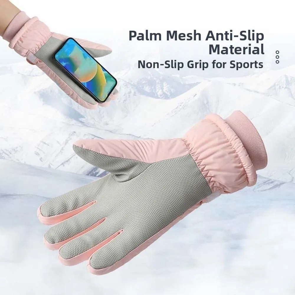 

Утолщенные перчатки из ткани Оксфорд, мягкие ветрозащитные перчатки с защитой от брызг для водных лыж, теплые варежки контрастного цвета, унисекс, ветрозащитные перчатки для мужчин