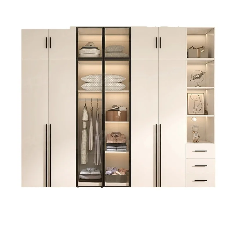 

Solid wood storage cabinets, simple modern rental house large-capacity combination, cabinets in household bedrooms