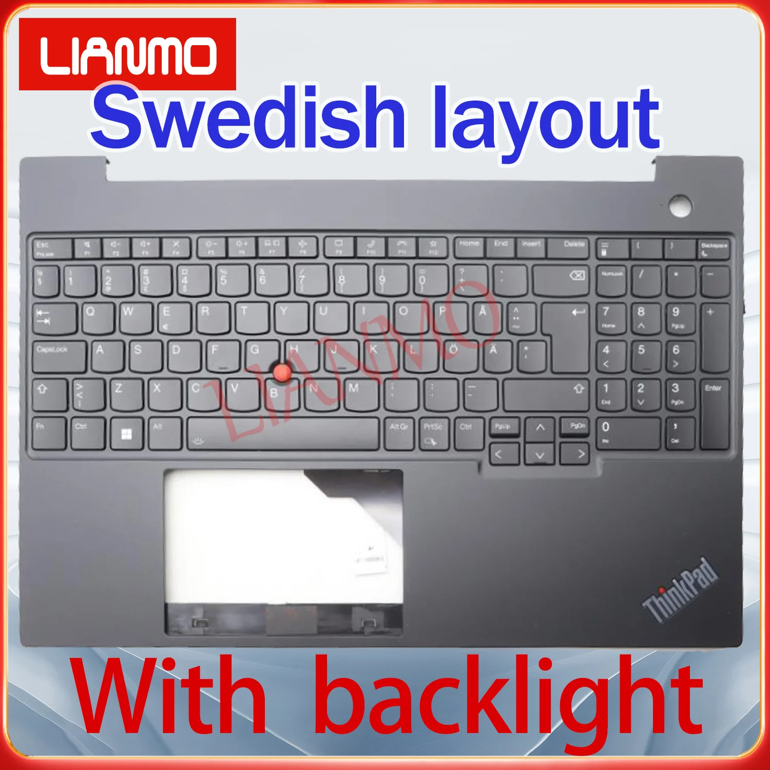 Swedish/Slovenia/Thai/Turkish/UK/US layout for Lenovo ThinkPad E16 G1 C-shell backlight keyboard