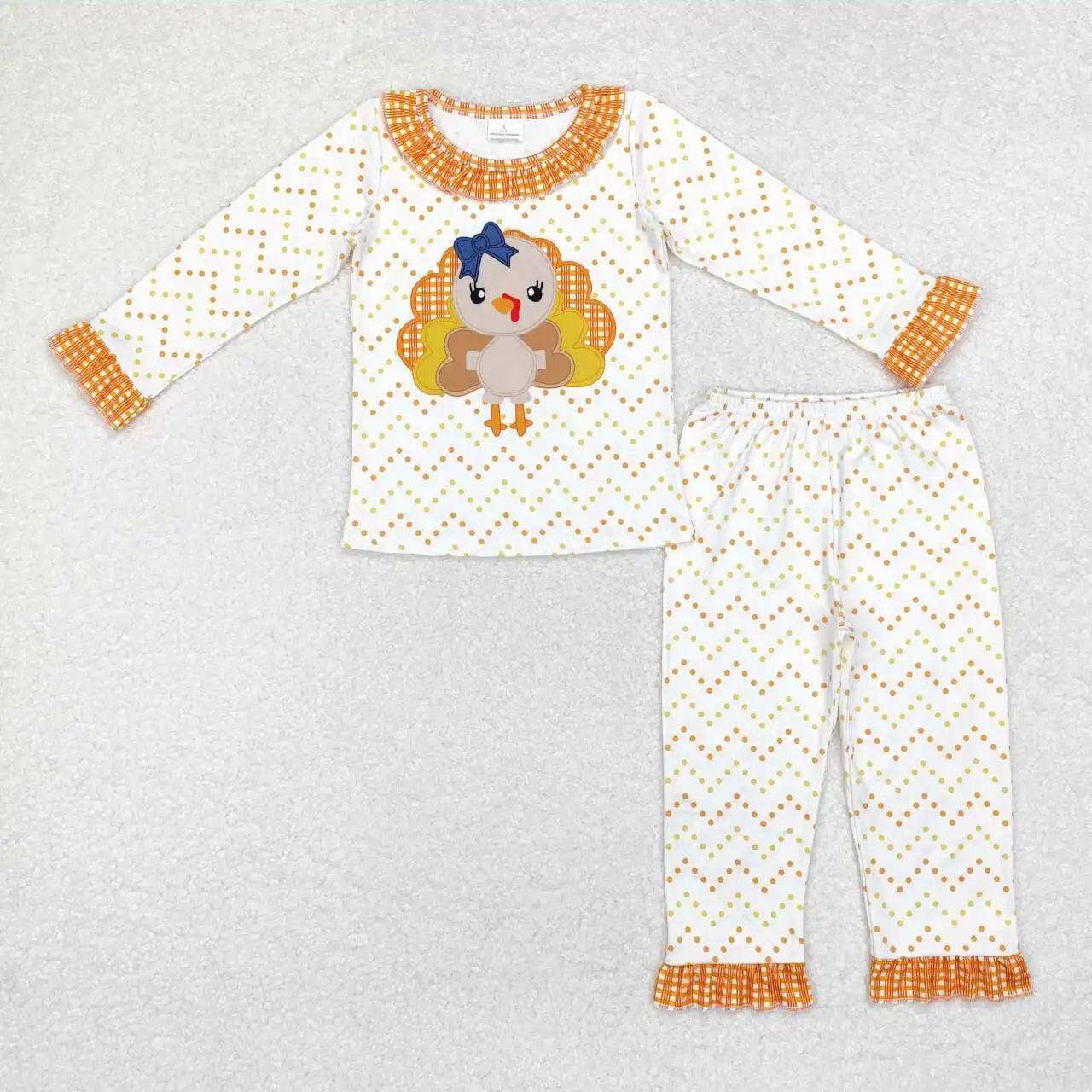 

New rts girls turkey thanksgiving suit wholesale boutique fashion rts baby girls pajamas fall clothing