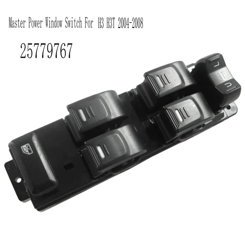 

Master Power Window Switch Window Glass Lifter Button For GM Canyon Colorado Hummer H3 H3T 2004-2008 25779767