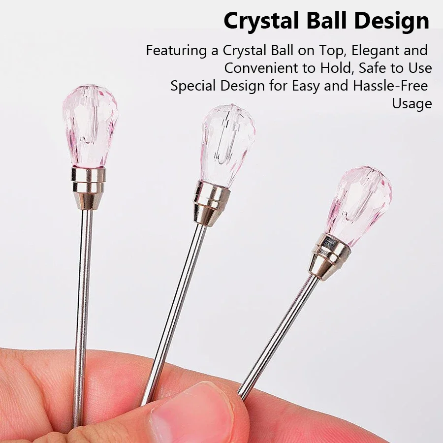 สแตนเลสสตีลเล็บไม้พายเจลผสม Rod ช้อนแต่งเล็บสําหรับอะคริลิค UV Polish Glitter Powder-อ่างล้างจานเครื่องมือ