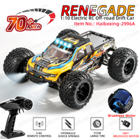 1:10 HAIBOXING 2996A 70KM/H 4WD RC Car With 3 Differentials Off Road Remote Control Cars High Speed Drift Monster Truck Toys