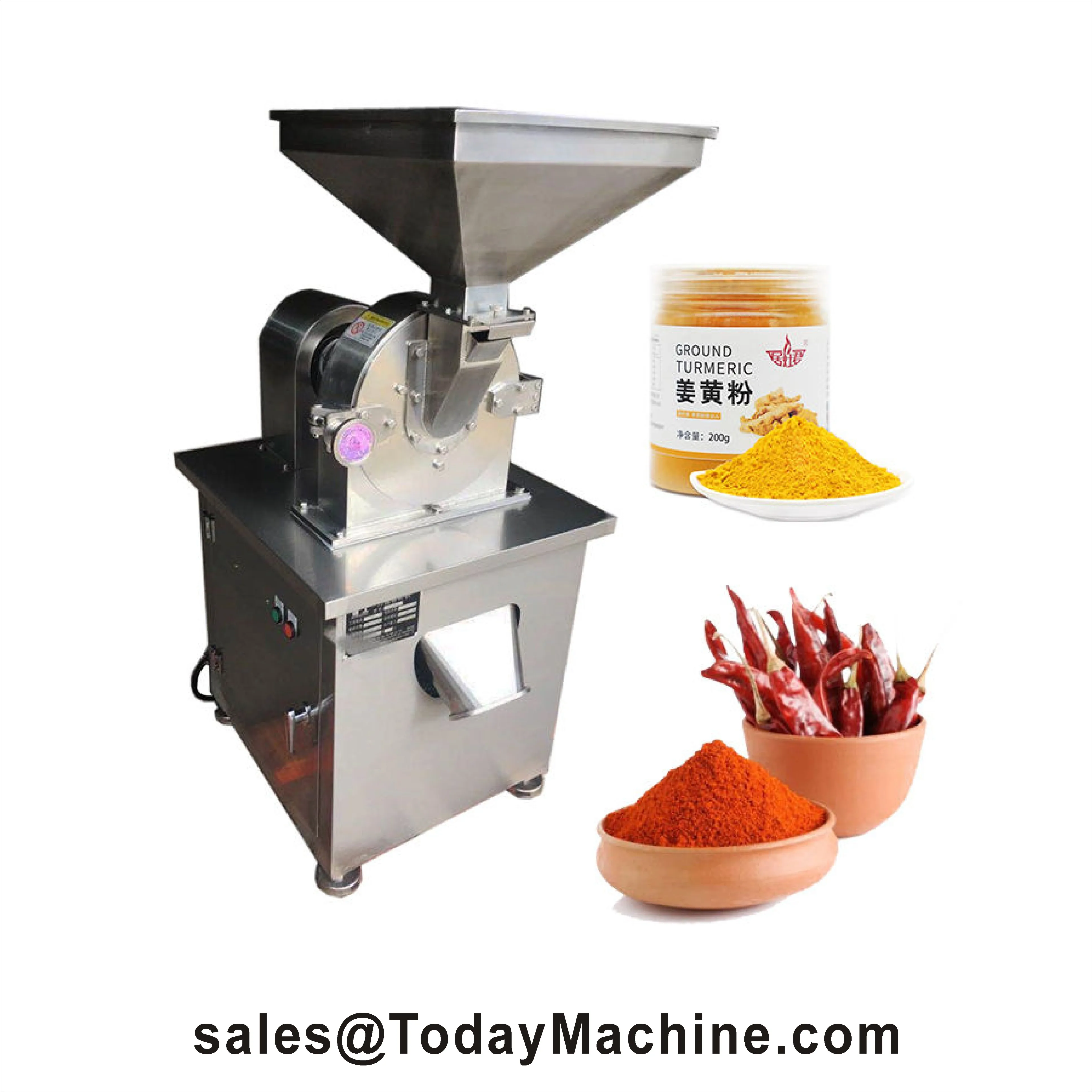 

Industrial Mushroom Ginger Sumac Grinder Machine Dry Spice Herb Mill Dried Vegetable Grinding Onion Garlic Powder Making Machine