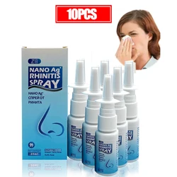 10Pcs Nasal Spray Cure Nose Blocked Runny Chronic Rhinitis Sinusitis Drop Nasal Congestion Itch Liquid Chinese Herb Medicine