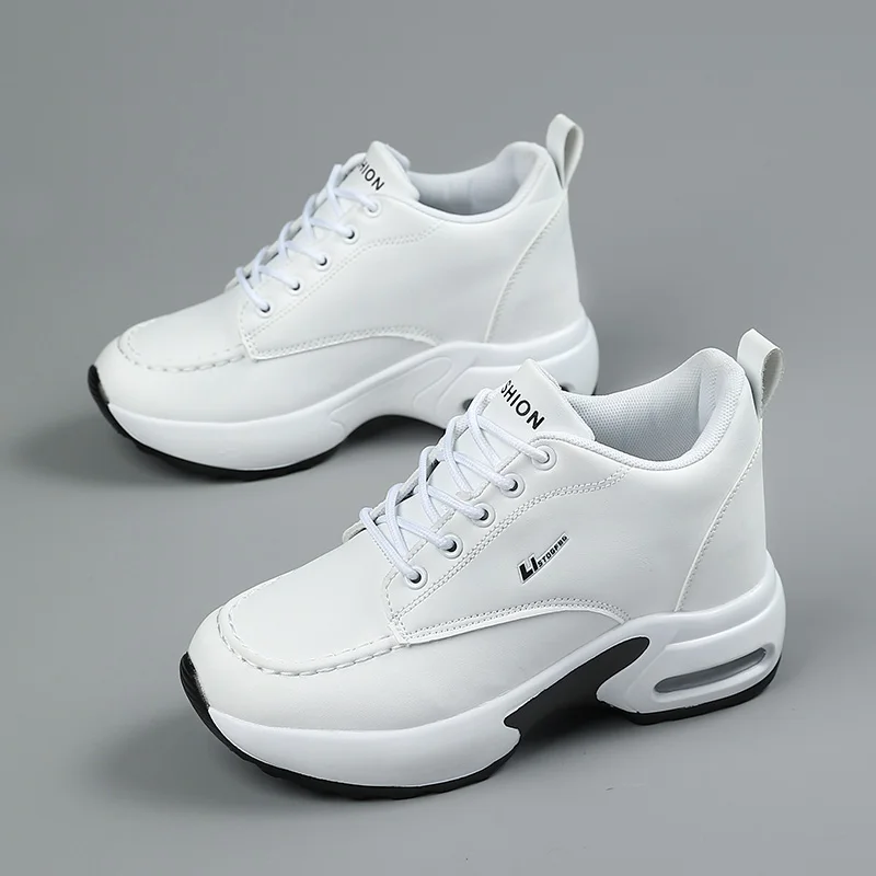 

Women Height Increase 8cm Cushion Running Shoes Ladies Non-Slip Jogging Shoe High Quality Waterproof Autumn Winter Running Shoes