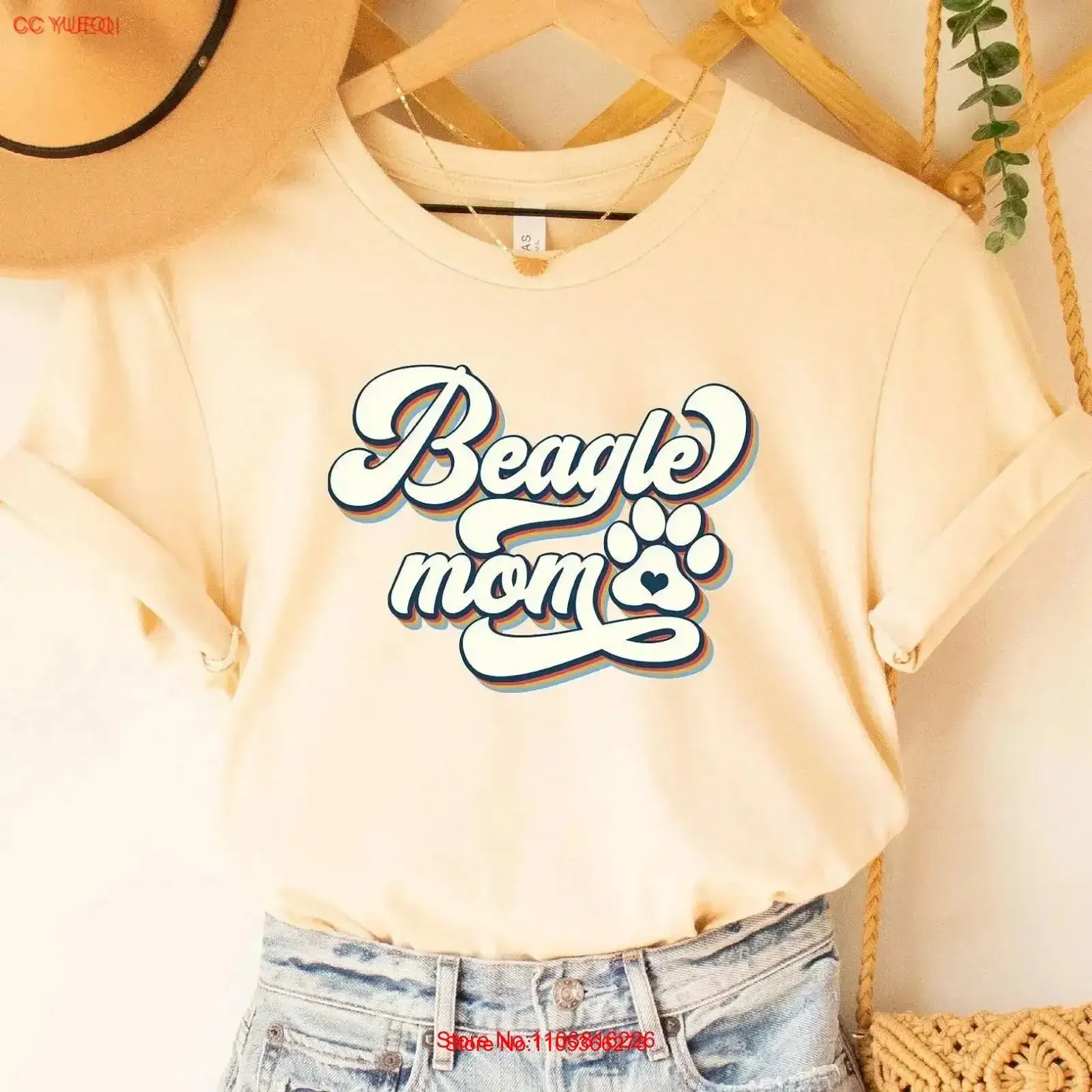 Camiseta Beagle Mama, Ropa para Amantes de los Beagles, Estilo Vintage, Lavada, Diseño de Moda, Transpirable