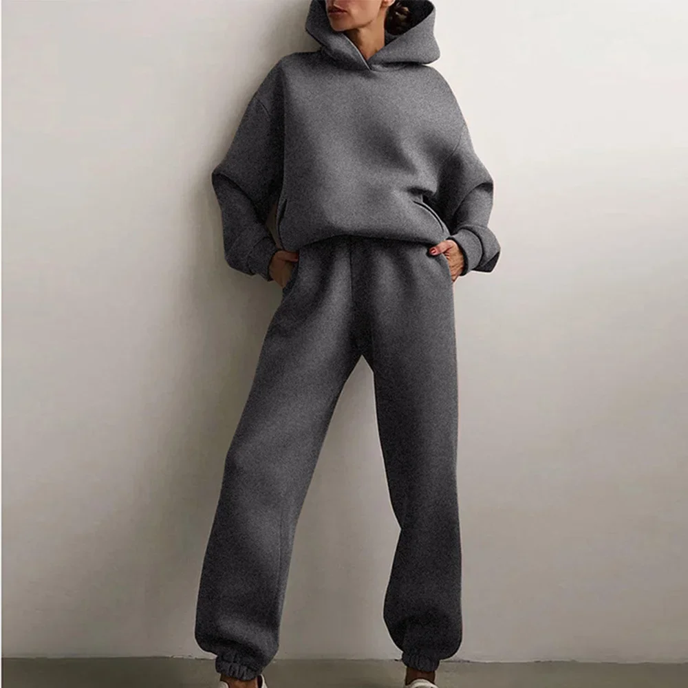 Tracksuit Suit Women Man Sport Yoga Fleece Set Sweatpants Trousers Fitness Costume Clothing Wives Jogging