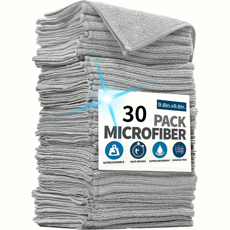 30pcs Multi-Functional Cleaning Cloths - Highly Absorbent And Durable Kitchen And Bathroom Towels for Kitchen, Car, Clean