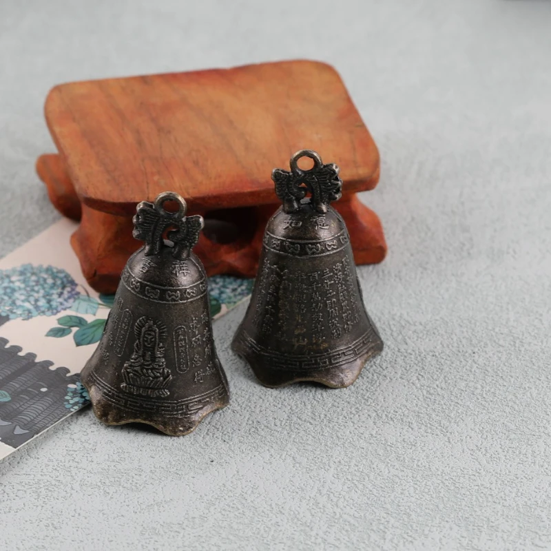 

Retro Antique Bell 10Pcs Set Mini Buddha Sculpture Feng Shui Home Decoration Antique Clock DIY Jewelry Accessories