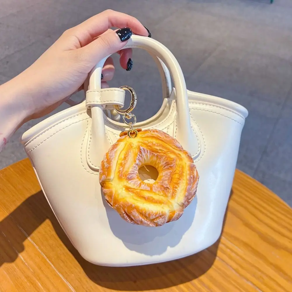 Realistic Bread Squishy Keychain Soft-PU Slow-rebound Simulation Bread Squeeze Scented Lightweight Food Bread Ornaments Student