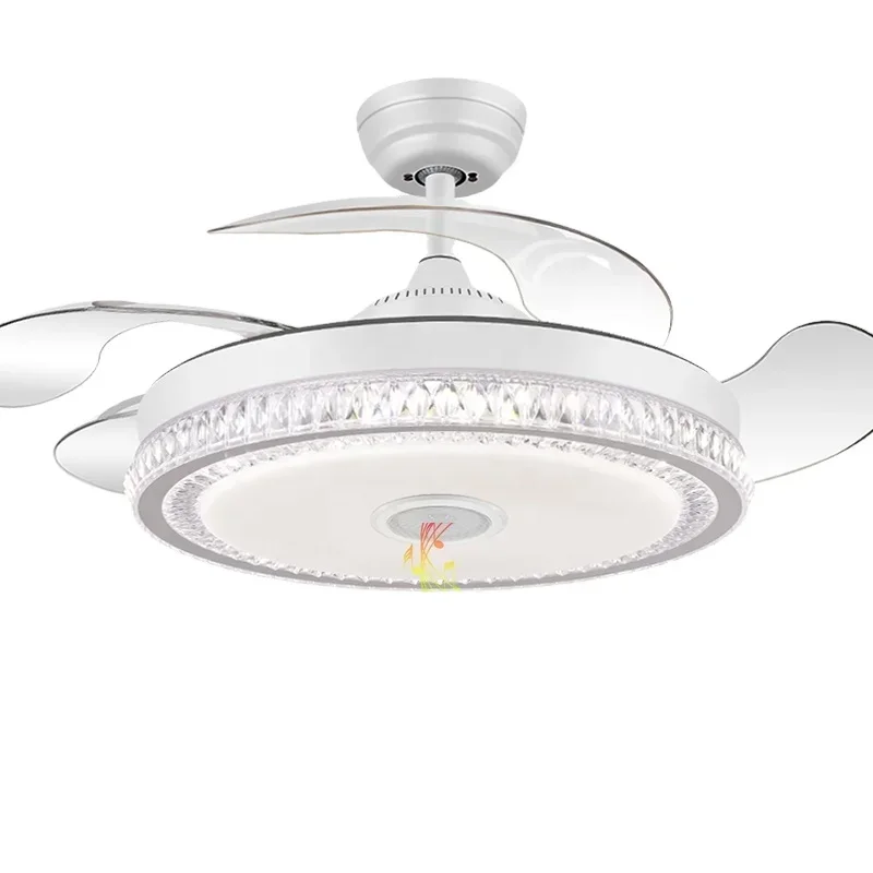 Fan Chandelier, Smart Minimalist, Invisible Mute Ceiling Fan Integrated Light Fixture,42inch