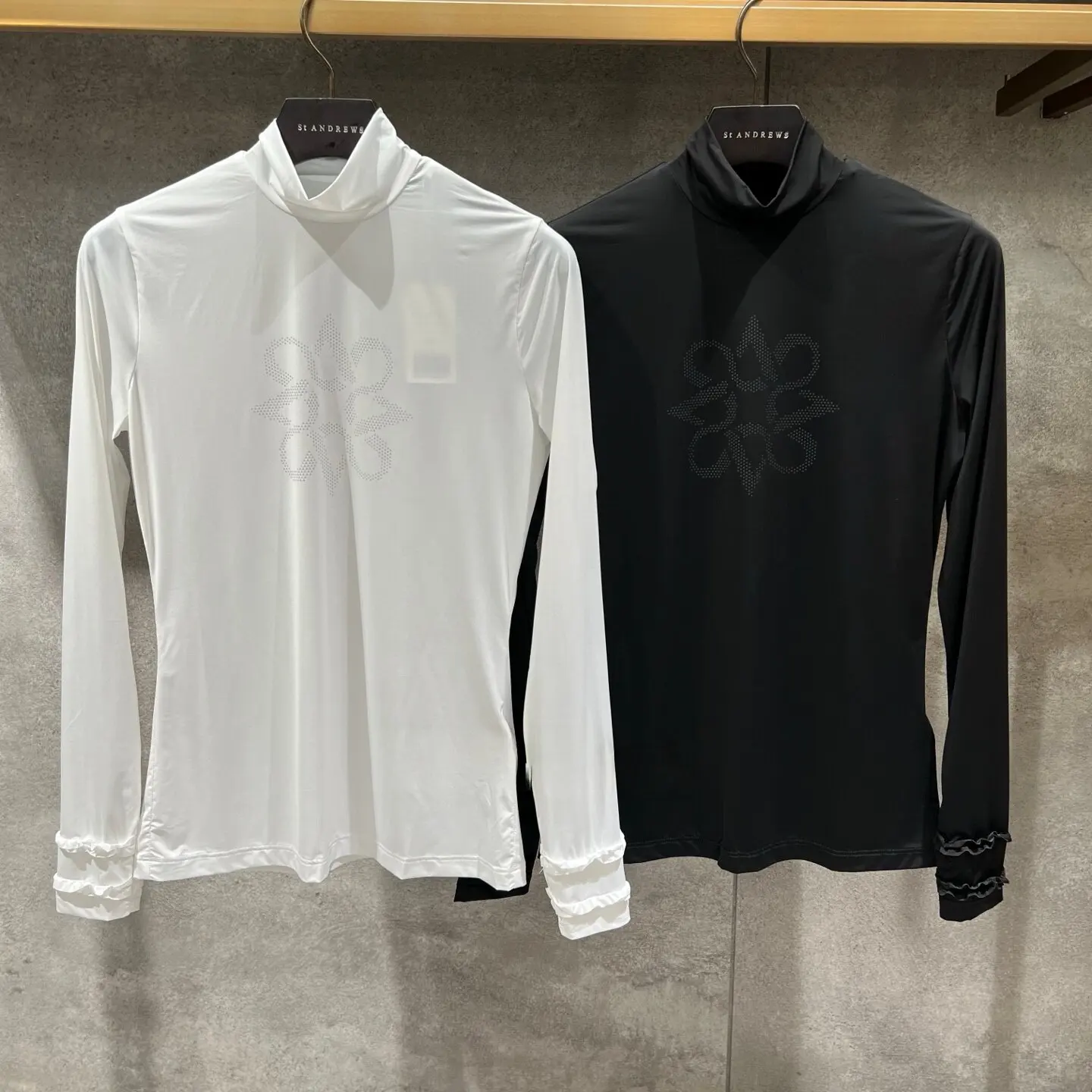 2026 ST ANDREWS Women Golf Long Sleeve Shirt Stand Collar Slim Fit Sports Base Layer Casual Spring Autumn Top
