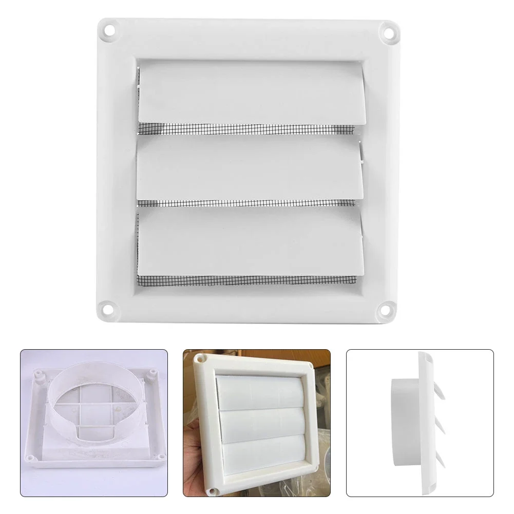 Shutter Vents Air Outlet Fresh Air 4 Inch Plastic Vents Air Shutter Vents Outlet Heating Cooling Single-layer Exhaust Fans Vent
