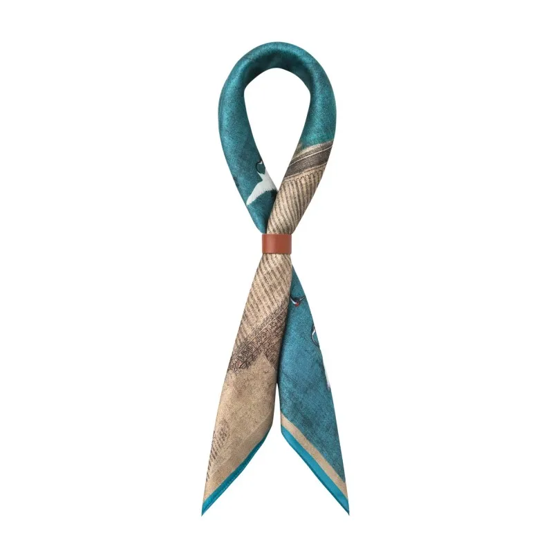 Classic Men's Silk Square Scarf Neckwear for Suits Small Fashionable Shawl for Shirts Spring/Autumn Suitable for Women