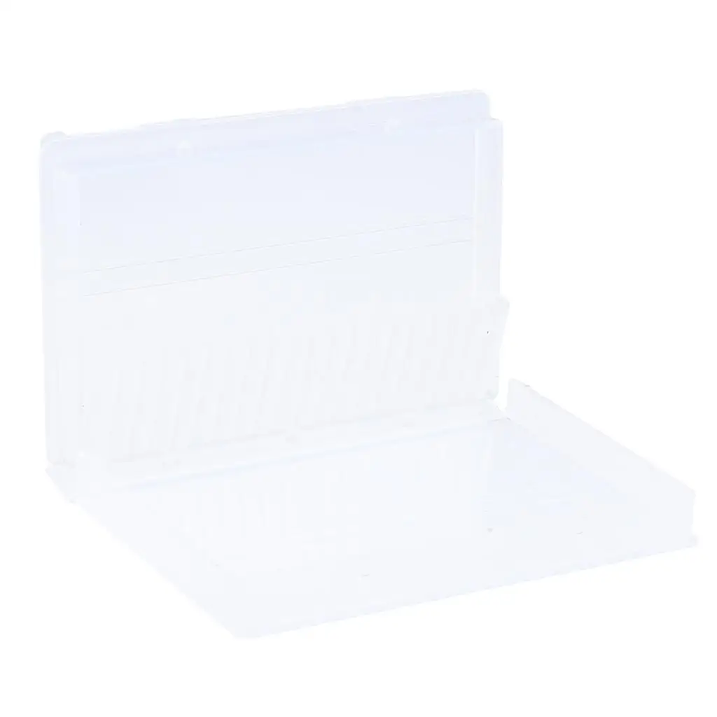 Nail Drill Bit Storage Case Clear Plastic Box for Nail Stylist Supplies and Tools Professional Use