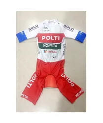 LASER CUT Skinsuit 2024 POLTI KOMETA TEAM Bodysuit SHORT Cycling Jersey Bike Bicycle Clothing Maillot Ropa Ciclismo