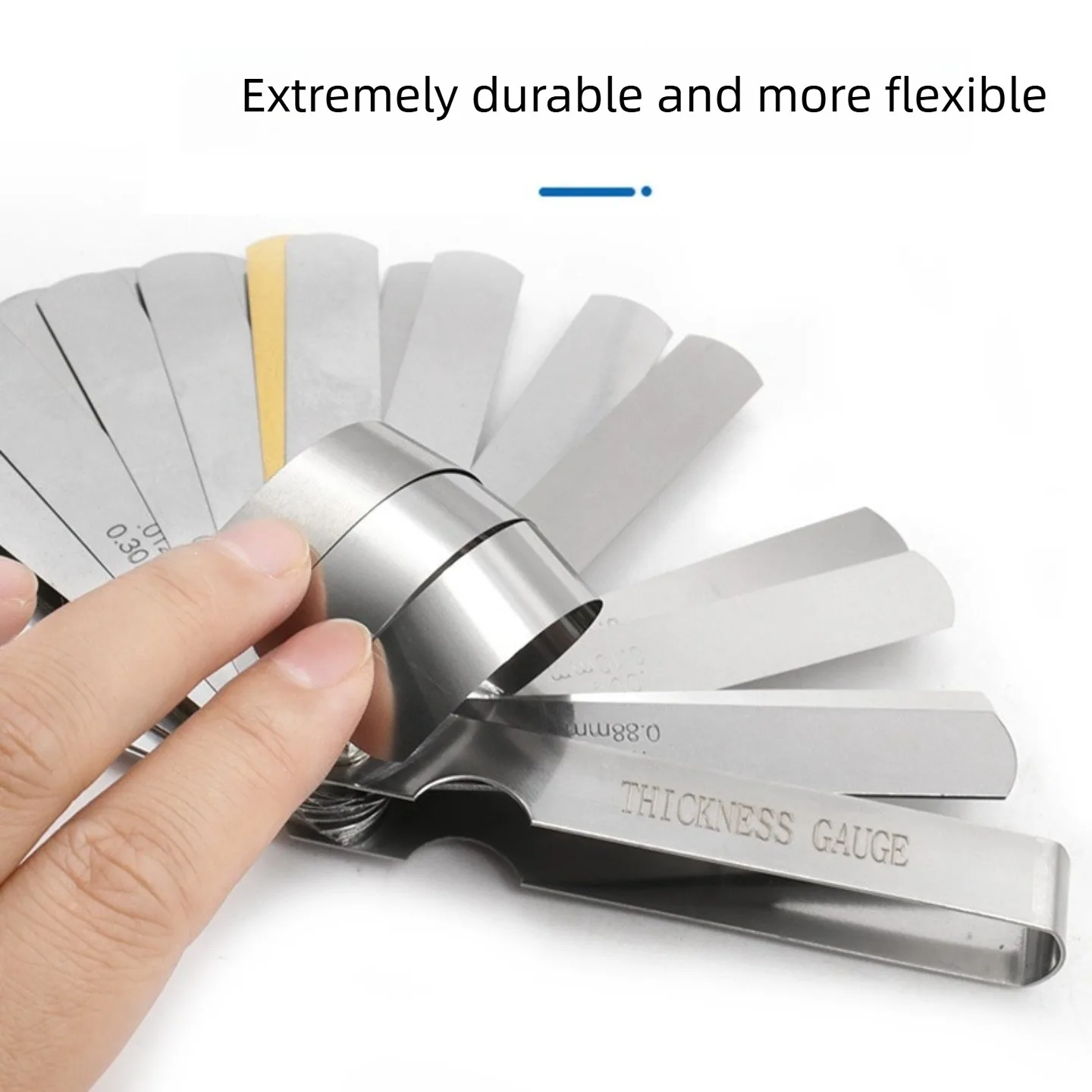 32 Blades Stainless Steel Feeler Gauge Metric Imperial Dual Marked Thickness Gauge Gap Measuring Tool for Valve Clearance