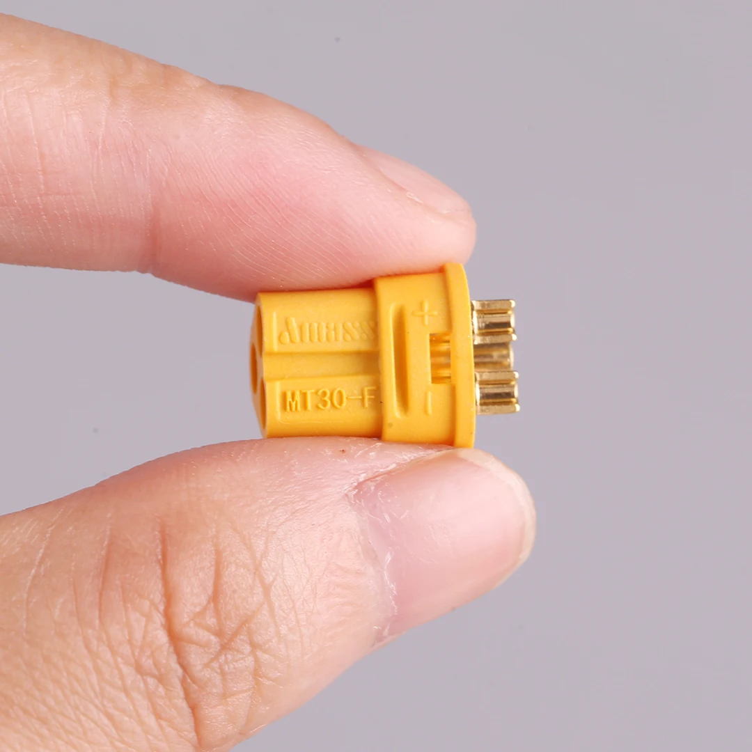 موصل AMASS MT30 ثلاثي الأطراف 2 مم / موصل محرك / مجموعة قوابس لبطارية الليثيوم بوليمر للطائرات بدون طيار ونماذج التحكم عن بعد 30 أمبير