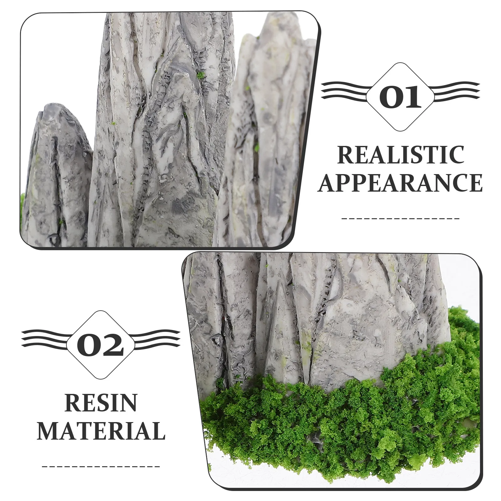 8Pcs Mini Resin Rockery Orname - Bonsai Garden Desk review and price